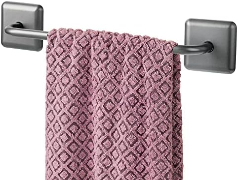 Държач за кърпи mDesign на самозалепваща се основа от неръждаема стомана - Компактна стойка / греда за баня върху