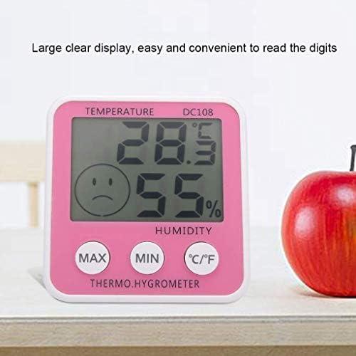 UXZDX CUJUX Термометър-Влагомер за стая, Сензор за температура и Влажност с Цифров Настолен часовник, Точен с подсветка