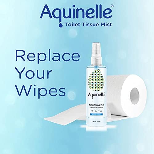 Мъгла за тоалетни принадлежности Aquinelle, екологично чиста и не засоряющая алтернатива смываемым салфеткам, Просто спрей