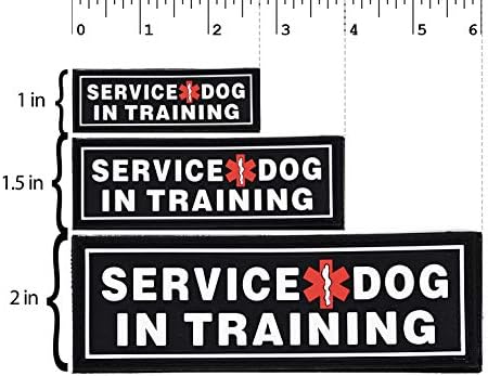 Dogline Служебна куче в Тренировъчни нашивках за Колан и Жилетка Подвижни 3D Гумени ленти с подплата-на една кука