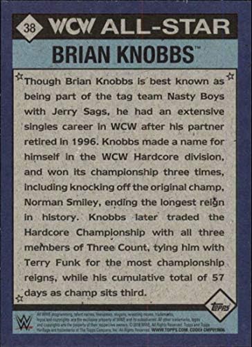 Topps Heritage WWE WCW /nWo WCW All-Stars 38 Брайън Кноббс Официалната търговска картичка WCW по реслингу