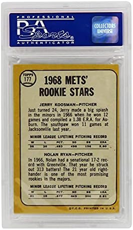 Нолан Райън /Джери Косман (Ню Йорк Метс) 1968 Спечели бейзболна картичка начинаещ №177 RC - PSA 5 (A)