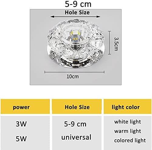 WLBHWL led-вградени лампа с кристали, комплект от 8,2-3.5 инча, Панел, лампа, без канали, Тавана лампа за очната