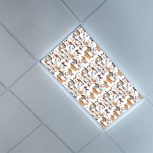 Седалките за луминесцентни лампи за таван разпръскване панели-Фигура за любители на кучета-Калъфи за луминесцентни