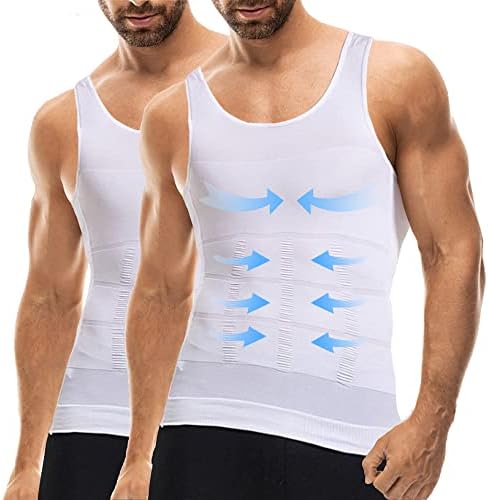 Компресия ризи Mistirik за мъже - Мъжката Жилетка за Отслабване - Монтиране на върха на Бретелях за мъже - Компресиране риза