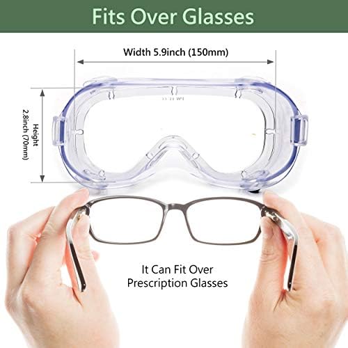 Защитни очила със защита от замъгляване, Сертифицирани CE EN 166, се Поставят на Върха Точки, Защитени от прах,