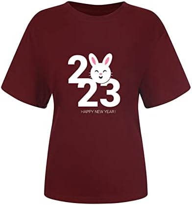 Дамски Дрехи 2023, Модни Памучен Тениска с Кръгло Деколте и Графичен Дизайн, Забавен Топ Оверсайз, Лятна Есенна