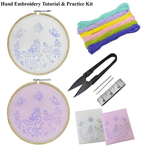 Набор за ръчна бродерия и бродерия Embroiderymaterial -Всички Материали са включени в комплекта е с щампи за обучение