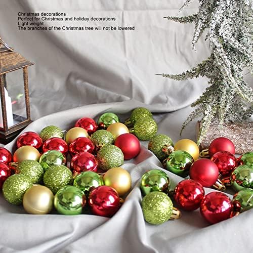 Мини-Декорация за Коледни Топки, Украси за Коледната Елха Нечупливи Окачени Коледни Малки Топки с Орнаменти за