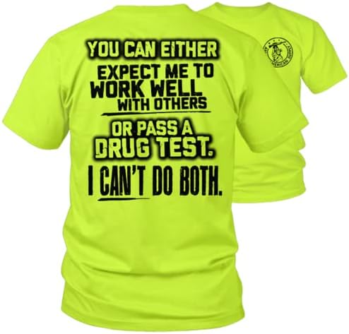 Не мога да Направя И Това, И Друго - Жълт Забавна тениска За строителни работи Hi Vis Safety