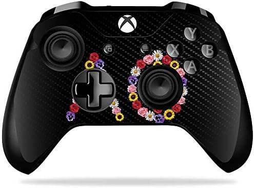 Обвивка от въглеродни влакна MightySkins контролера на Microsoft Xbox One X - Alpha Фи Floral | Защитно, Здрава Текстурирани покритие от въглеродни влакна | Устройство в комплекта не е в