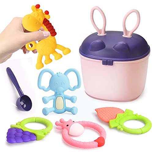 [5 опаковки] Играчка за никнене на млечни зъби за бебета 0-6 месеца WOMBIOKA Детски играчки за никнене на млечни зъби [под