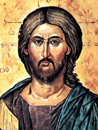 Снимка на Ферари и Арригетти с образа на Христос на Пантократора с Размери 14 х 10 см