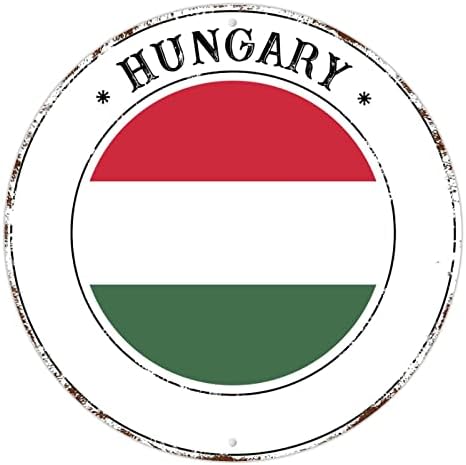 Флаг на Унгария Метална Оловен Табела Стенен Артистичен Интериор Алуминиев Метален Венец Знак Изтъркан Без Ръжда Атмосферостойкий