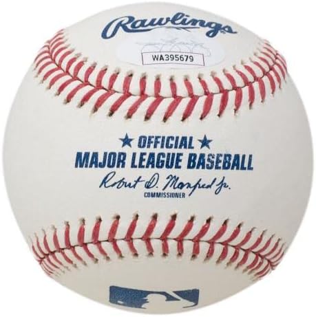 Рики Хендерсън подписа бейзболен топката Oakland A MLB с кейсом JSA ITP - Бейзболни топки с автографи