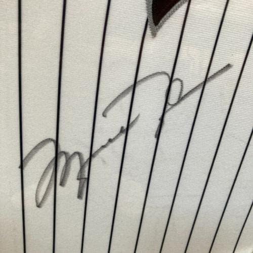 Бейзболна фланелка на Майкъл Джордан с автограф от Бирмингам Баронс Горната Deca UDA В кадър - Разни с автограф НБА
