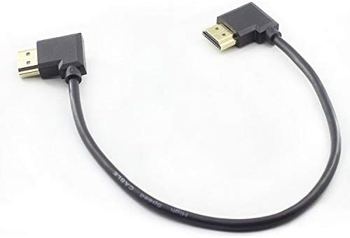 HDMI Мъж към Мъж Двоен Лакът Ультракороткий Проводник За Свързване на Видео сигнал HDMI Ляв Завой /Ляв Завой 30 см