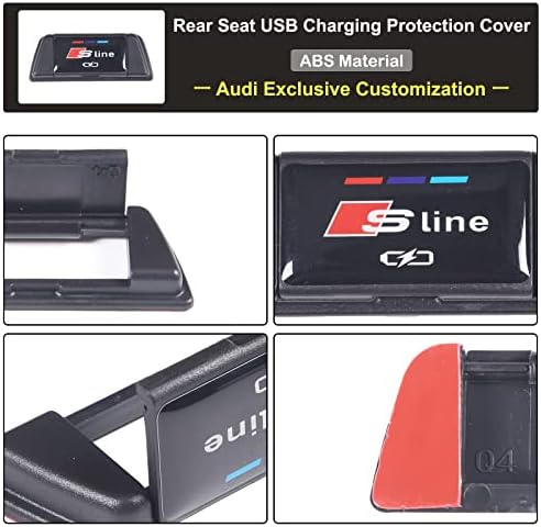 Защитно покритие за зареждане чрез USB на задната седалка на колата, Подходящи за Audi Q4 E-Tron Авто Порт за зареждане