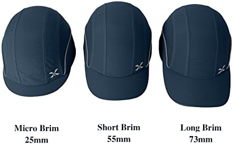 Защитно бейзболна шапка Лека Защитна Каска За защита на главата, Дишаща Шапка за защита на главата (M18110H-Черно, с дълги полета)