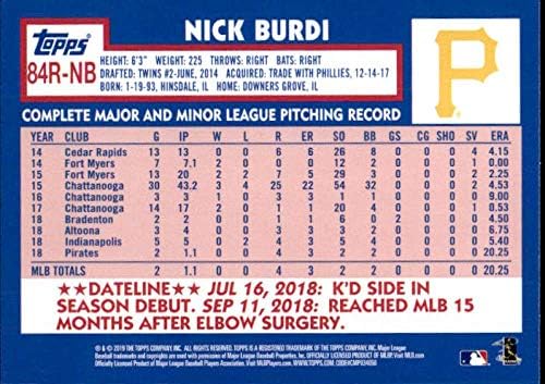 2019 Topps 1984 Topps Новобранци #84R-Бейзболна картичка Nick Burdi Pittsburgh Пирати