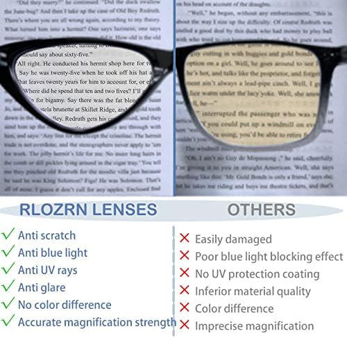 Очила за четене RLOZRN за жени - Модерни Дамски Очила за четене със синя светлина Котешко око, Блокер Светлина - Дизайн с пружинным тръба на шарнирна връзка - 4 чифта