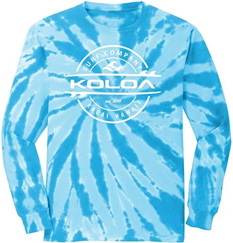 Тениски с графичен логото на Koloa Surf с дълъг ръкав и завязками-оцветители в размер S - 4XL