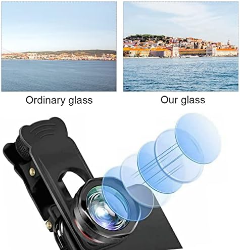 ZRQYHN HX-S1248L 5 в 1 Комплект лещи за камерата на телефона 12X Телеобектив + Широкоъгълен 4K + 15X Макросъемка + 180 ° Рибешко