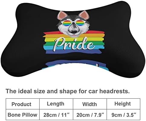 ЛГБТ Pride Хъски Автомобилната въздушна Възглавница За врата 2 БР Дишаща Възглавница За главата с останалите Универсална