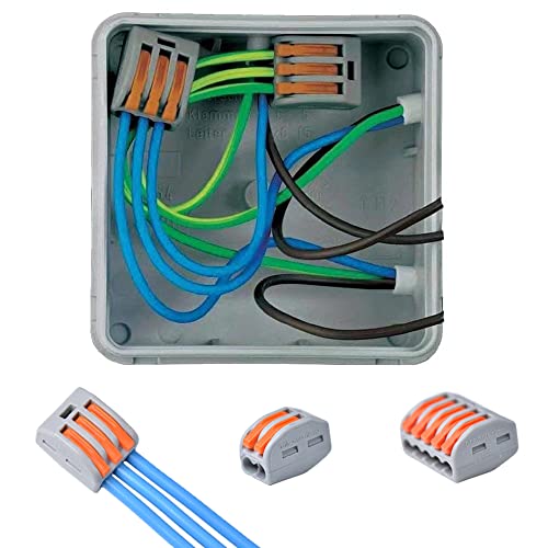 Рычажные Конектори за кабели Glutoad 60 Бр., Компактен Съединител за Заплитането на Кабели, Набор от електрически