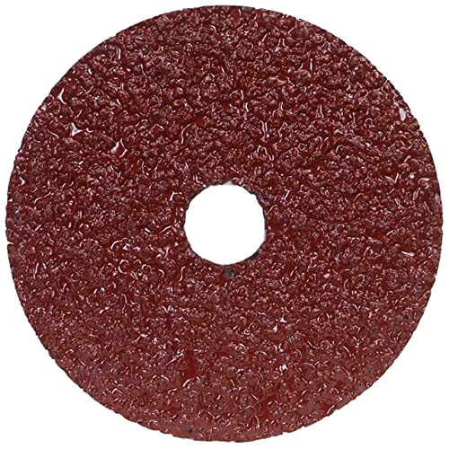 Влакнести диск с покритие от 4-1 / 2 , Размер и монтажни дупки 7/8, Груби, алуминиев оксид с шкурка 50, 25