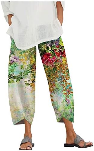 HonpraD Широки панталони капри за жени, ежедневни летни удобни работни панталони, дамски модни улични панталони