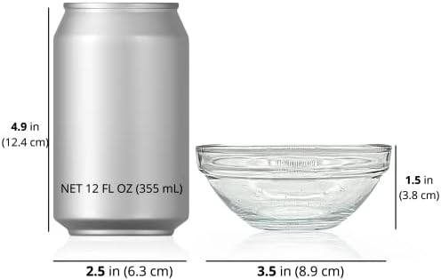 Мини купа за приготвяне на храна 3.5 инча - Стъклени Чаши за фрези | Штабелируемые Прозрачни Обслужването на чаши