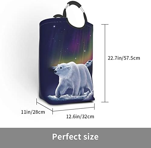 Пакет за мръсни дрехи на Северното Сияние Polar Bear, Сгъваема, С дръжка, Подходящ За домашно съхранение