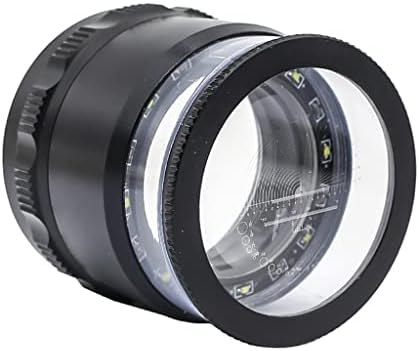 XJJZS Magnifier 10-кратна Цилиндрична Измерване на лупа с регулируем фокус с подсветка и Многомасштабной точно калибриране
