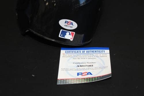 Джак Маккеон е Подписал мини-Каска Марлини С Автограф Auto PSA/DNA AM17165 - Мини-Каски MLB с автограф