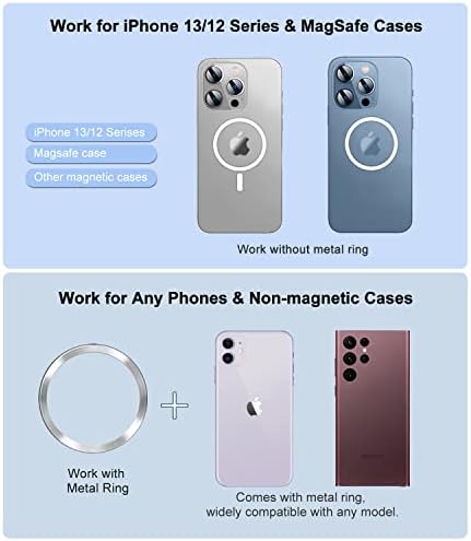 Магнитен държач пръстени за телефон LOVE 3000 Поставка за Magsafe с въртене на 360 °, с Дръжка за телефон, Държач на пръстена за мобилен телефон, Пръст, който е Съвместим с iPhone