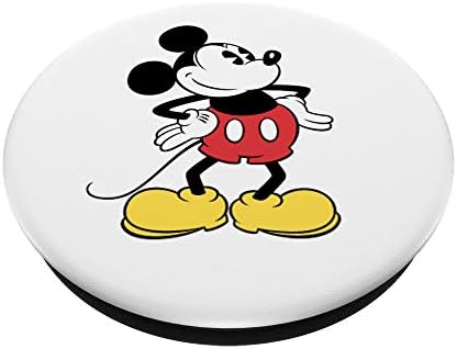 Disney Мики Маус Ръцете на бедрата си Поза PopSockets PopGrip: Взаимозаменяеми захват за телефони и таблети