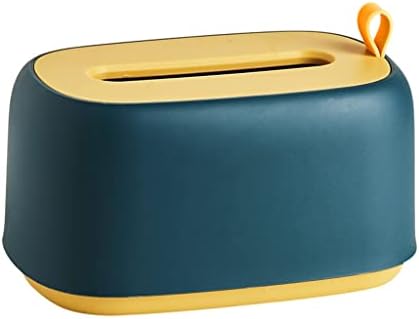 BKDFD Синьо-Жълта Кутия За Съхранение на Салфетки, Държач за Кърпички, Мултифункционален Контейнер За Съхранение