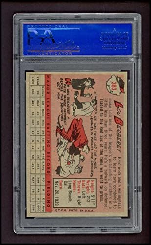 1958 Topps 383 Лу Берберет на Бостън Ред Сокс (бейзболна картичка) PSA PSA 7.00 Ред Сокс