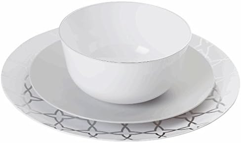 За еднократна употреба пластмасови чинии премиум-клас Trendables™ в 60 опаковки Combo, както и плочи от хранително-пластмаса