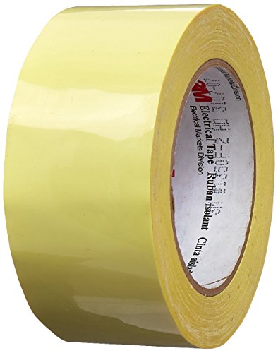 3M 1350F-2Y 0,47 x 72yd Жълта Пожароустойчива лента от полиестерен филм, работна температура 266 градуса по Целзий, а дебелината