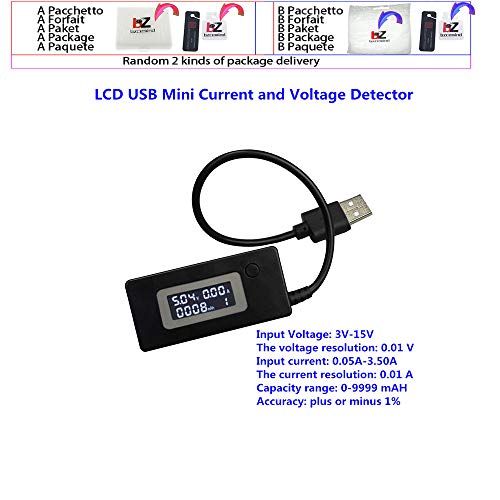 LCD дисплей Micro USB Зарядно Устройство, Обемът на Напрежение в Ток Тестер Метър Детектор Бял/Черен Цвят + Товарните Резистор