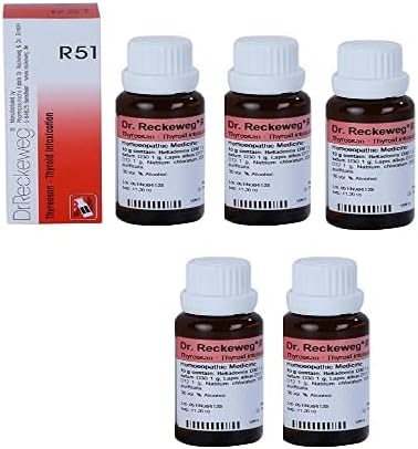 Капки за интоксикация на щитовидната жлеза NWIL Dr. Reckeweg R51 (опаковка от 5 броя), по една за всяка поръчка