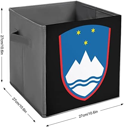 Герб Словения Сгъваем Текстилен Кутия За съхранение на Кубчета Органайзер Сгъваема Кутия с Дръжки