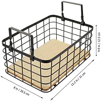 Телена кошница Cabilock за организиране на: Кошница за склада на дървена основа, Кошчето за съхранение в Кухнята,