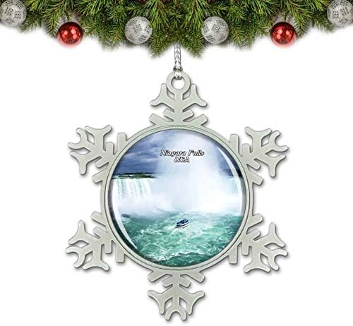 Умсуфа на САЩ Америка е на Ниагарския Водопад Коледен Орнамент за Украса на Елхата Crystal Метален Сувенир Подарък