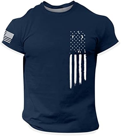 MIASHUI/Мъжка Риза с дълъг ръкав, Мъжки тениски с Принтом Хартата на Деня на Независимостта, Две Прошитые Пролетно-Летни Тениски 6XL за Мъже, Големи и