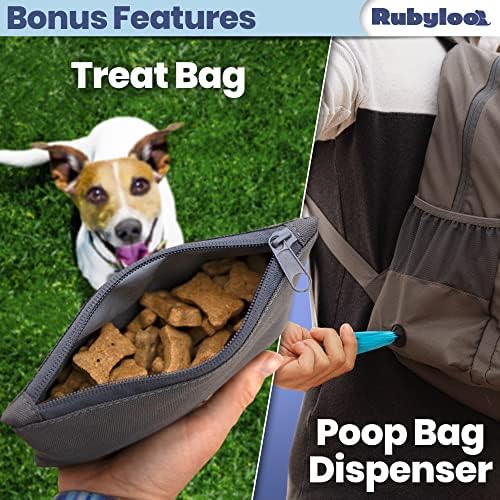 Оригинална раница Doggy Bag™ от Rubyloo. Раница за аксесоари за кучета + 2 Пътнически Купички за кучета, които не съдържат
