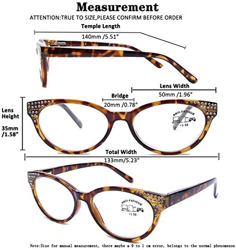 Компютърни очила за четене AQWANO, блокиране на синя светлина, очила за защита от пренапрежение на очите, гъвкави и леки ридеры за жени с кристали сила 2,0