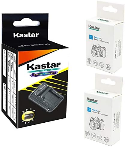 Батерия и зарядно устройство Kastar от 2 комплекти за фотоапарат Kodak KLIC-5001 Sanyo DB-L50 и Kodak EasyShare DX7630 DX7440